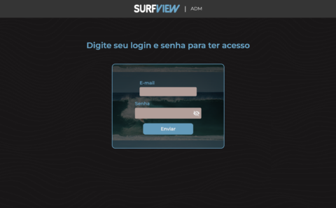 Tela de login Painel Surfview